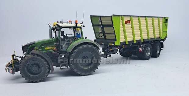 REBUILD: Kaweco Radium 250 P silagewagen CLAAS GROEN + Doseerwalsen + Vred. Flot. Pro banden en ALU.- METALIC gespoten velgen 1:32 UH6656-REB  EXPECTED