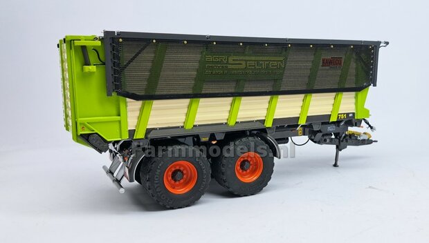 2x Vredestein Flotation Pro Banden &Oslash; 46.8 mm met CLAAS ORANJE gespoten Velgen + 4x O-RINGEN 1:32   Farmmodels Premium Line Series