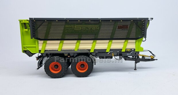 2x Vredestein Flotation Pro Banden &Oslash; 46.8 mm met CLAAS ORANJE gespoten Velgen + 4x O-RINGEN 1:32   Farmmodels Premium Line Series