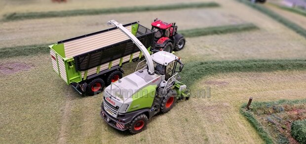 2x Vredestein Flotation Pro Banden &Oslash; 46.8 mm met CLAAS ORANJE gespoten Velgen + 4x O-RINGEN 1:32   Farmmodels Premium Line Series