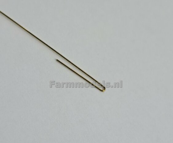 &quot;COVER&quot; Topstang lengte 18.3mm met 1x VANGHAAK aansluiting. Geleverd in ZWART GLANS + 2x messing as t.b.v. details  1:32