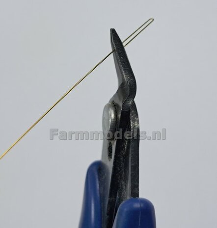 &quot;COVER&quot; Topstang DELUXE lengte 18.3mm met 1x VANGHAAK aansluiting. Geleverd in ZWART GLANS + 2x messing as t.b.v. details  1:32