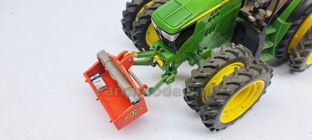 &quot;COVER&quot; Topstang lengte 18.3mm met 1x VANGHAAK aansluiting. Geleverd in (FENDT) DONKER GRIJS + 2x messing as t.b.v. details  1:32