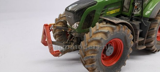 &quot;COVER&quot; Topstang lengte 18.3mm met 1x VANGHAAK aansluiting. Geleverd in (FENDT) DONKER GRIJS + 2x messing as t.b.v. details  1:32