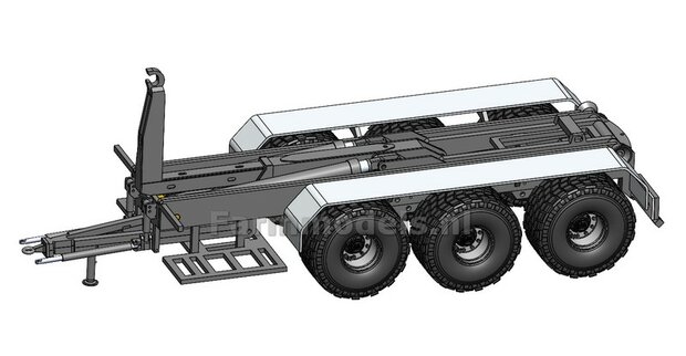 (VMR Veenhuis) 3-asser haakarm Carrier Bouwpakket NIEUWE VERSIE HAAK Basis, asafstand 160, 1:32 (HTD)   