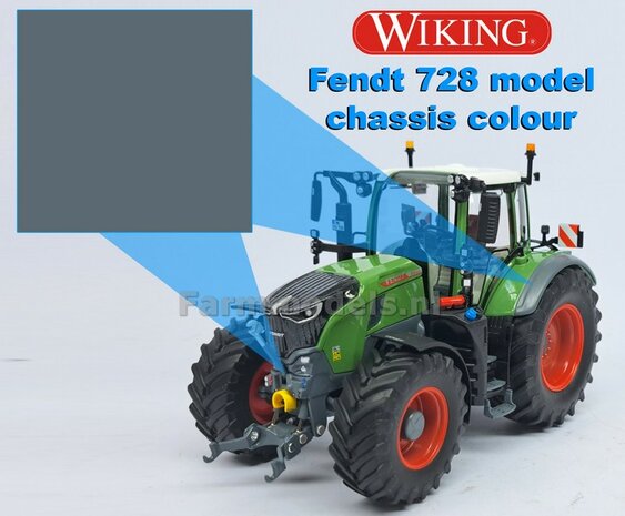 Fendt 728 WIKING CHASSIS GRIJS  - Farmmodels series Spuitbus / Spraypaint - Farmmodels series = Industrie lak, 400ml.                