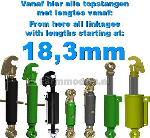 Vanaf hier alle topstangen  met lengtes vanaf 18.3mm