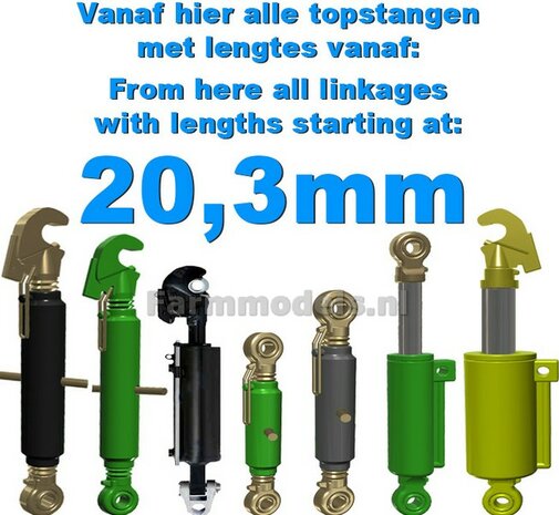 Vanaf hier alle topstangen  met lengtes vanaf 20.3mm