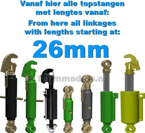 Vanaf hier alle topstangen  met lengtes vanaf 26mm