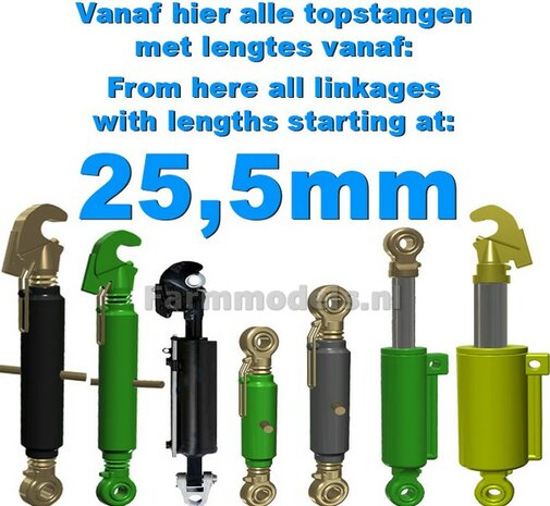 Vanaf hier alle topstangen  met lengtes vanaf 25.5mm