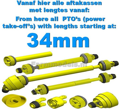 Vanaf hier alle aftakassen met lengtes vanaf 34mm