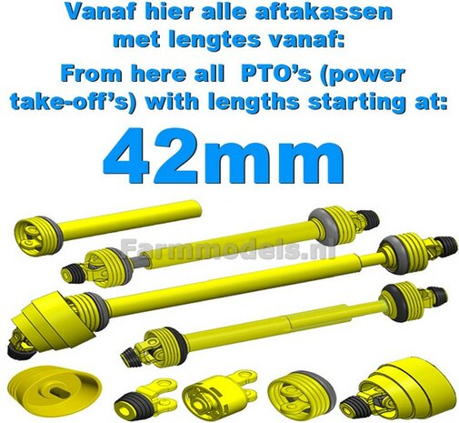 Vanaf hier alle aftakassen met lengtes vanaf 42mm