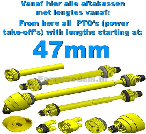 Vanaf hier alle aftakassen met lengtes vanaf 47mm