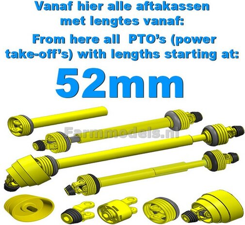 Vanaf hier alle aftakassen met lengtes vanaf 52mm