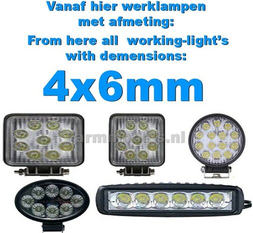 Vanaf hier alle RECHTHOEKIGE Werklampen met de afmetingen 4x6mm