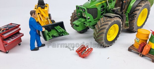 BOUWKIT: Vicon pakkenklem geschikt voor de John Deere 7430 Wking VOORLADER  1:32   