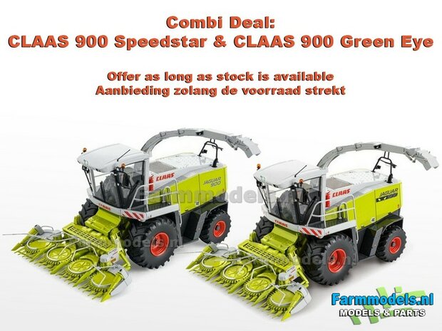 COMBI-SALE: Claas Jaguar 900 Greeneye + Claas Jaguar 900 Speedstar + 2x RU 600 LIMITED EDITION 1500st. 1:32   NB2B  SUPERDEAL