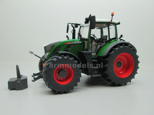 Fendt 718 ROS Brede Vooras banden  &Oslash; 47 mm x 20,5 mm breed + ALUMINIUM velgen FENDT ROOD gespoten 1:32 Farmmodels Custom Line Series 