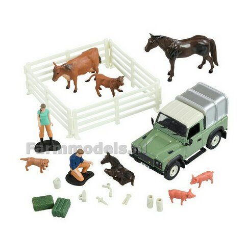 Landrover dierenarts set met toebehoren 1:32 Britains BR43385    