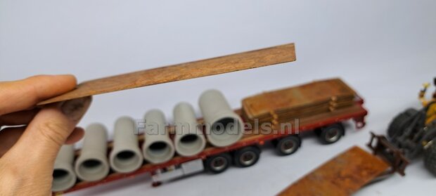 10x STALEN RIJPLATEN 150 x 50 x 0,5 mm geleverd incl. 4 STOPHOUT Balkjes, rijplaten als BLANK STAAL geleverd  1:32 