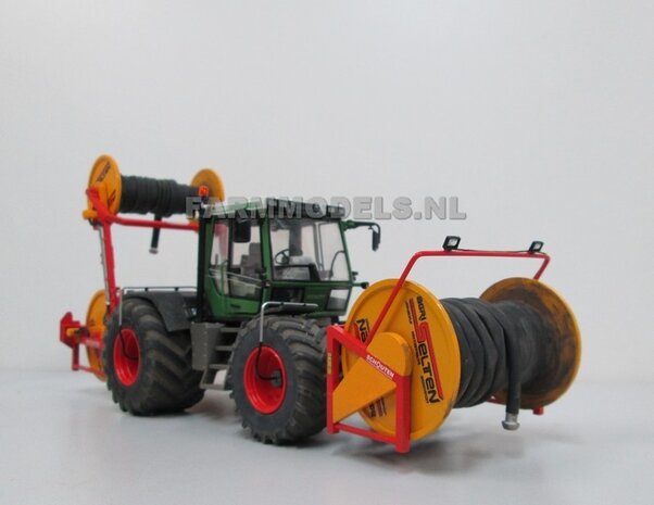 Fendt Xylon WeiseToys: Brede Vooras banden &Oslash; 47 mm x 20,5 mm breed + ALUMINIUM velgen FENDT ROOD Gespoten 1:32 Farmmodels Custom Line Series 