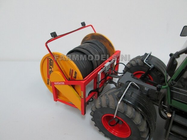 Fendt Xylon WeiseToys: Brede Vooras banden &Oslash; 47 mm x 20,5 mm breed + ALUMINIUM velgen FENDT ROOD Gespoten 1:32 Farmmodels Custom Line Series 