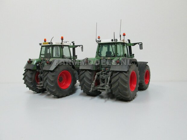 Fendt 824/ 926 Gen I: 2x Brede Banden &Oslash; 62.5 x 27.7 mm + ALUMINIUM velgen BLANK Geleverd 1:32 Farmmodels Custom Line Series