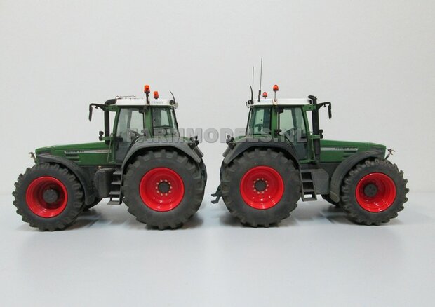 Fendt 824/ 926 Gen I: 2x Brede Banden &Oslash; 62.5 x 27.7 mm + ALUMINIUM velgen BLANK Geleverd 1:32 Farmmodels Custom Line Series