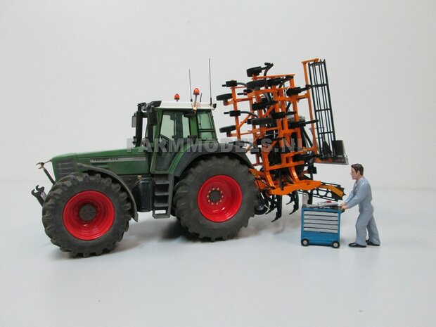 Fendt 824/ 926 Gen I: 2x Brede Banden &Oslash; 62.5 x 27.7 mm + ALUMINIUM velgen BLANK Geleverd 1:32 Farmmodels Custom Line Series