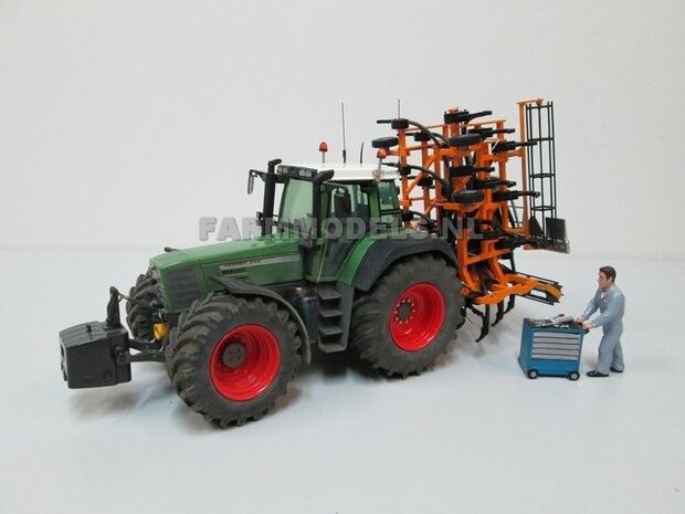 Fendt 824/ 926 Gen I: 2x Brede Banden &Oslash; 62.5 x 27.7 mm + ALUMINIUM velgen BLANK Geleverd 1:32 Farmmodels Custom Line Series