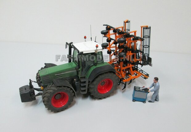 Fendt 824/ 926 Gen I: 2x Brede Banden &Oslash; 62.5 x 27.7 mm + ALUMINIUM velgen BLANK Geleverd 1:32 Farmmodels Custom Line Series