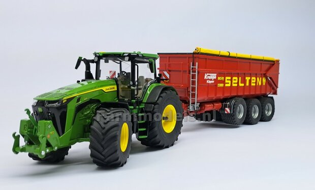 JD 8R 410: 2x Michelin Axiobib2  &Oslash;  55.1 x 25.8 mm Banden + RESIN Velgen JOHN DEERE GEEL gespoten  1:32  Farmmodels Premium Line Series AVAILABLE OCTOBER