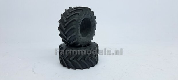 2x Michelin Axiobib2 &Oslash;  55.1 x 25.8 mm Banden + ZONDER Velgen. Velggat band ong.: &Oslash; 26.6 mm 1:32    Farmmodels Premium Line series  AVAILABLE OCTOBER 2024