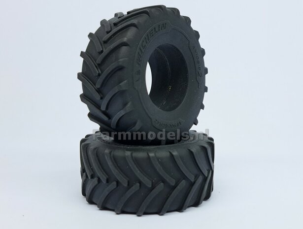 2x Michelin Axiobib2  &Oslash;  70.3 x 30.4 mm Banden ZONDER Velgen. Velggat band ong.: &Oslash; 33.3 mm   1:32    Farmmodels  Premium Line Series  AVAILABL OCTOBER 