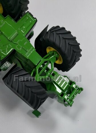 John Deere 8R 410 VOORAS VERHOOG SET, RESIN,  John Deere GROEN Gespoten geleverd 1:32    Farmmodels Premium Line Series