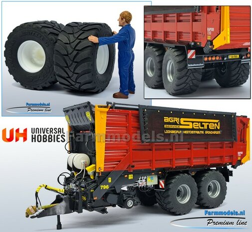 2x Mitas Agriterra 02 Banden &Oslash; 51.7 mm met RESIN velgen BLANK Geleverd  1:32   Farmmodels Premium Line Series  AVAILABLE OCTOBER 2024