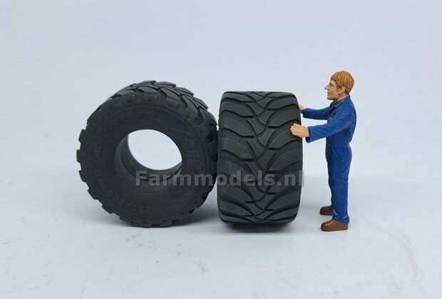 2x Mitas Agriterra 02 Banden &Oslash; 51.7 mm ZONDER velgen geleverd  1:32   Farmmodels Premium Line Series  