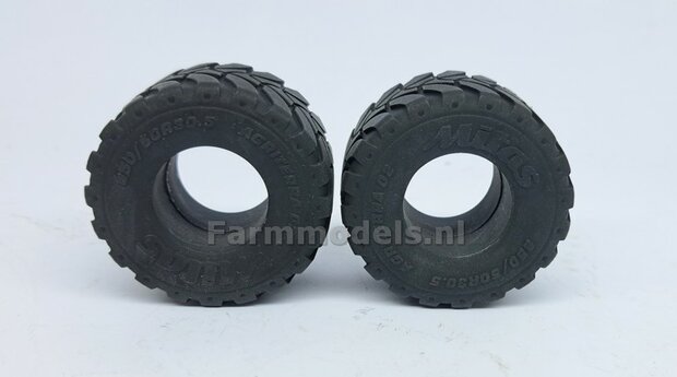 2x Mitas Agriterra 02 Banden &Oslash; 51.7 mm ZONDER velgen geleverd  1:32   Farmmodels Premium Line Series  