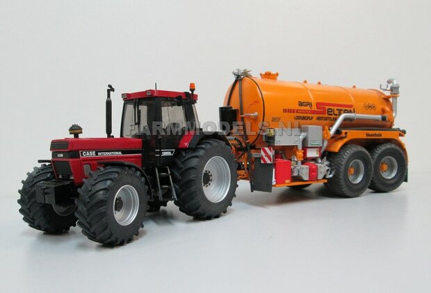 IH International Harvester WIKING: 2x Brede Banden &Oslash; 47 x 20.5 mm + ALUMINIUM velgen IH CREME gespoten geleverd 1:32 Farmmodels Custom Line Series  