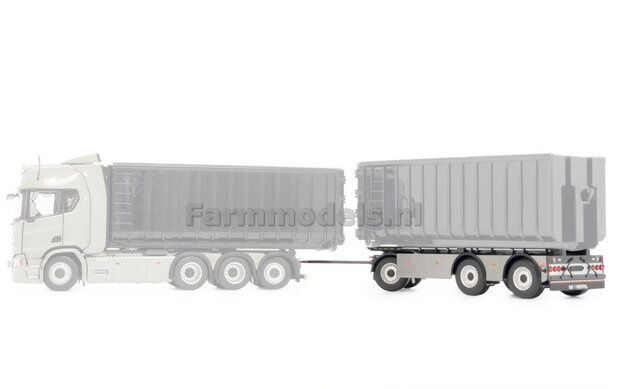 SCANIA DARK GRAY METALLIC GS MEPPEL container trailer 1:32 Marge Models 2422-04    