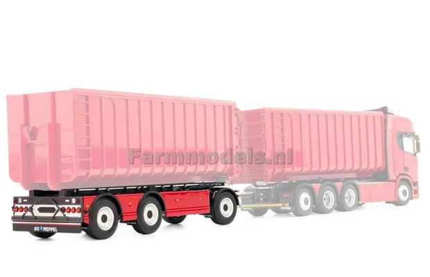 RED GS MEPPEL container trailer 1:32 Marge Models 2422-03    