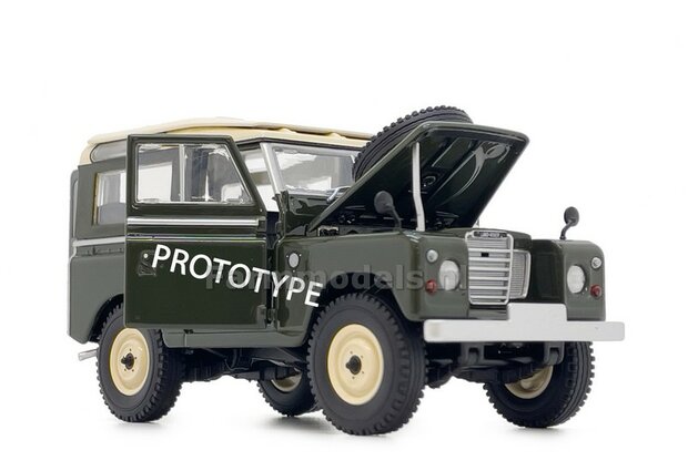 SAFARI ROOF DEEP BRONZE GREEN LANDROVER series 3 88 1:32 Marge Models MM 2421-03    VERWACHT Q1 2025