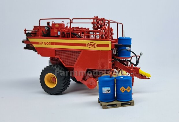 2x Naafdop &Oslash; 8mm  Resin, KRAMPE ROOD  (Vicon HP1600 Margemodels ROOD) gespoten geleverd  1:32  Farmmodels 