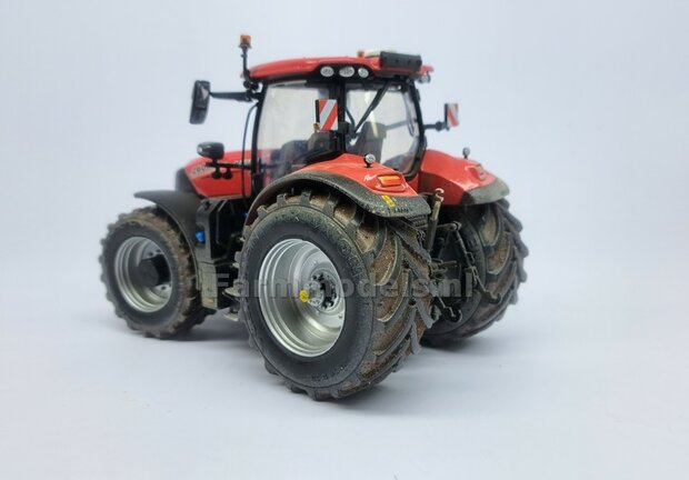 2x  CASE-NH-STEYR STEEK-ASSEN   &Oslash; 8mm t.b.v. ACHTERAS ALUMINIUM+ZWART+GEEL Gespoten Geleverd  1:32  Farmmodels Premium Line Series