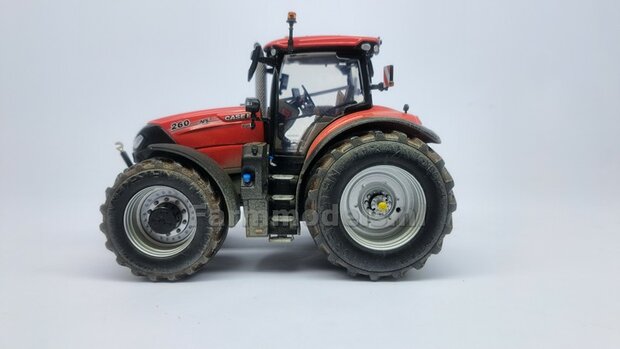 2x  CASE-NH-STEYR STEEK-ASSEN   &Oslash; 8mm t.b.v. ACHTERAS ALUMINIUM+ZWART+GEEL Gespoten Geleverd  1:32  Farmmodels Premium Line Series