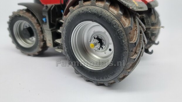 2x  CASE-NH-STEYR STEEK-ASSEN   &Oslash; 8mm t.b.v. ACHTERAS RESIN BLANK Geleverd  1:32  Farmmodels Premium Line Series