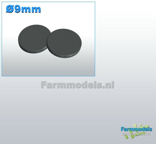 2x Afdekplaat (Achteras-) Velg &Oslash; 9 mm VALTRA GRIJS Gespoten geleverd 1:32