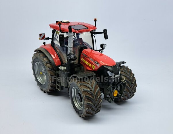 CASE IH PUMA 260 UH: 2x Brede Banden &Oslash; 65.9 x 29.2 mm + ALUMINIUM velgen BLANK geleverd 1:32 Farmmodels Custom Line Series  