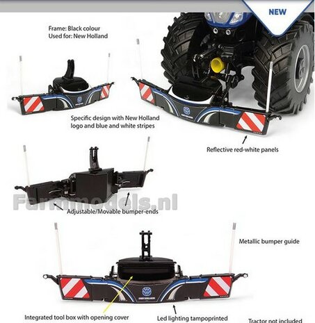 NEW HOLLAND VERSION Tractor bumper Safetyweight 800kg 1:32 Universal Hobbies UH6685    