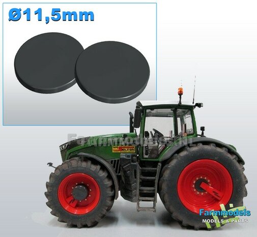 2x Planeetkappen Fendt Grijs &Oslash; 11.5 mm (Fendt 1050) 1:32 